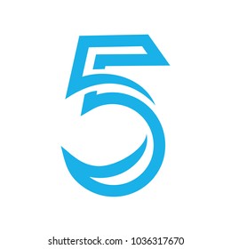 vector 5 logo stock modern shape 