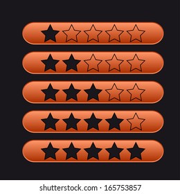 Vector 5 rating stars