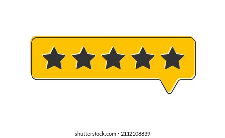 Vector 5 estrellas de retroalimentación nos da satisfacción con el servicio. Clasificación de cinco estrellas vectoriales eps 10
