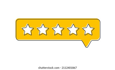 Vector 5 Star Feedback Rate Us Service Satisfaction. Rating Five Stars Vector Eps 10