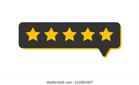 Vector 5 star feedback rate us service satisfaction. Rating five stars vector eps 10
