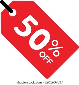 vector of 50% off perfect for discount