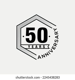 Vector 50 years celebrating anniversary design template. vector design and illustration.
