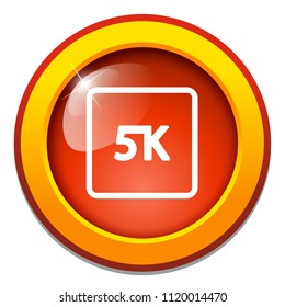 vector 5k icon ultra hd design - high definition display sign symbol