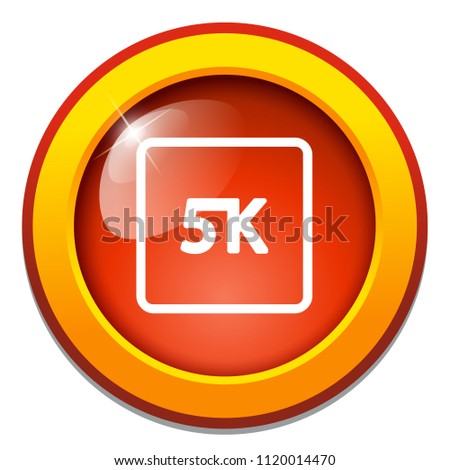 vector 5k icon ultra hd design - high definition display sign symbol
