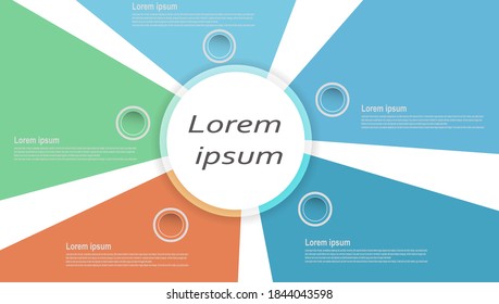 Vector, 6 step plan, 3d infographic dividing the page into 6 segments made of flat.