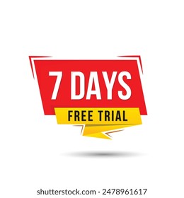 vector 7 days free trial Premium quality label
