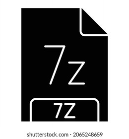 Vector 7Z Glyph Icon Design
