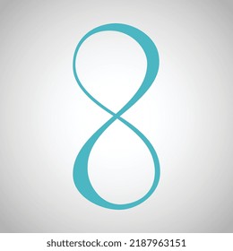 Ilustración del vector 8 con color de piel