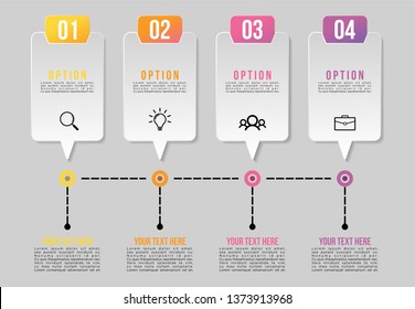 Vector 8 Options and steps Infographics Template Design. Business Data Visualization Timeline with Marketing Icons most useful can be used for presentation, diagrams, annual reports, workflow layout