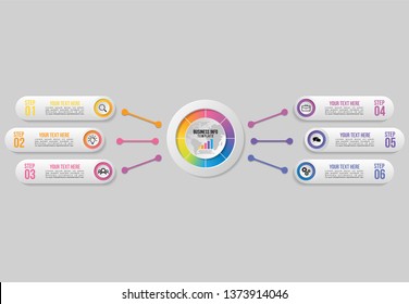 Vector 8 Options and steps Infographics Template Design. Business Data Visualization Timeline with Marketing Icons most useful can be used for presentation, diagrams, annual reports, workflow layout