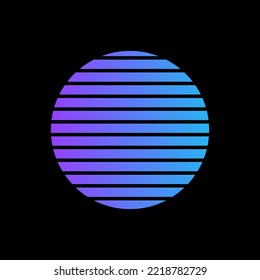 Vector de diseño rayado de estilo retro de los años 80. ilustración de arte minimalista
