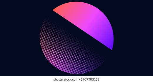 Vector 80s Retro Style Striped Shape. Minimalism Art Illustration