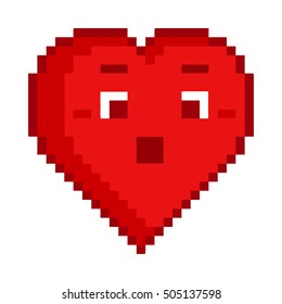 Vector 8bit Pixel Art Heart Game Stock Vector (Royalty Free) 505137598 ...