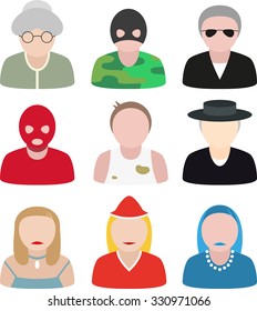Vector 9 busts set