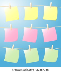 Vector 9 hanging memos