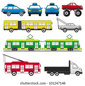 Vector. 9 vector icons. Transport.