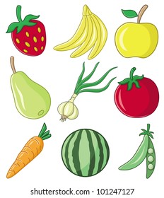 Vector. 9 vector images. Food B.