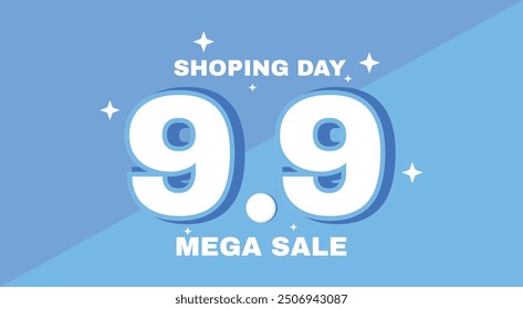 Vector 9 9 shopping day sale template design for web or social media.