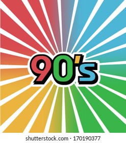 Vector 90s Vintage Color Background