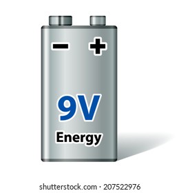 Vector 9v Square Battery