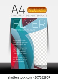 Diseño de volante moderno Vector A4 CMYK