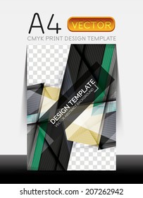 Diseño de volante moderno Vector A4 CMYK
