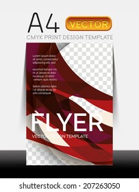 Diseño de volante moderno Vector A4 CMYK