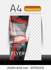 Diseño de volante moderno Vector A4 CMYK