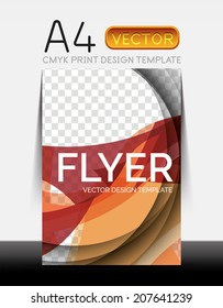 Diseño de volante moderno Vector A4 CMYK