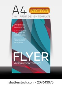 Diseño de volante moderno Vector A4 CMYK