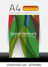 Diseño de volante moderno Vector A4 CMYK