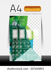 Vetor A4 CMYK Design de Panfleto Moderno