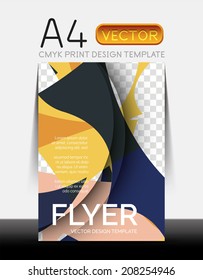 Diseño de volante moderno Vector A4 CMYK