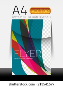 Diseño de volante moderno Vector A4 CMYK