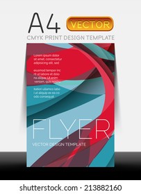 Diseño de volante moderno Vector A4 CMYK