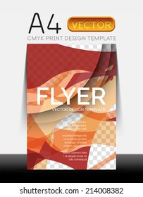 Diseño de volante moderno Vector A4 CMYK