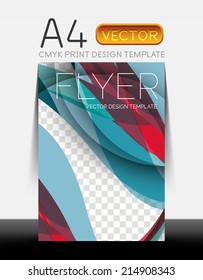 Diseño de volante moderno Vector A4 CMYK