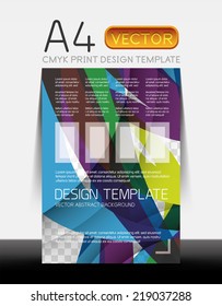 Diseño de volante moderno Vector A4 CMYK