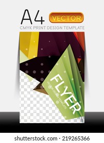Diseño de volante moderno Vector A4 CMYK