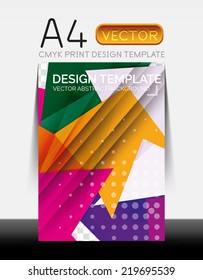 Diseño de volante moderno Vector A4 CMYK
