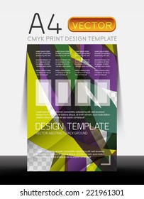 Vetor A4 CMYK Design de Panfleto Moderno