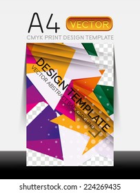 Diseño de volante moderno Vector A4 CMYK