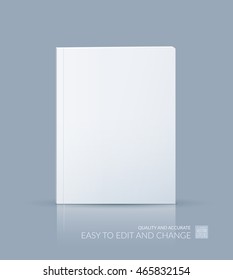 Vector A4 cover or magazine mockup isolated on white background with shadows for design leaflet