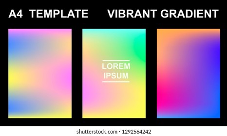 Vector A4 EPS 10 illustration Gradient Background Texture. Template for design, banner, flyer, business card, poster, wallpaper, brochure, smartphone screen, mobile app