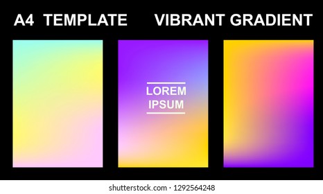 Vector A4 EPS 10 illustration Gradient Background Texture. Template for design, banner, flyer, business card, poster, wallpaper, brochure, smartphone screen, mobile app