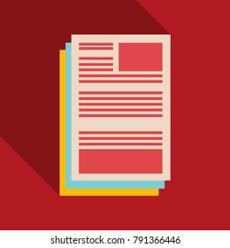 Vector A4 format paper with shadow and text.