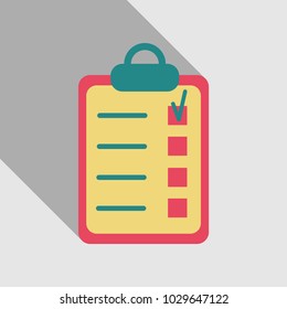 Vector A4 format paper with shadowsand text and check box