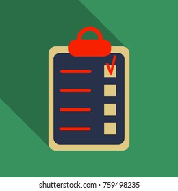 Vector A4 format paper with shadowsand text and check box