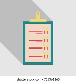 Vector A4 format paper with shadowsand text and check box